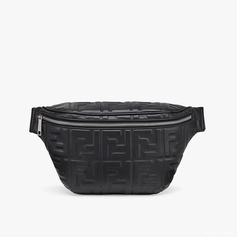 HOT In Black Belt Nappa Bag Leather Fendi Motif FF 0823